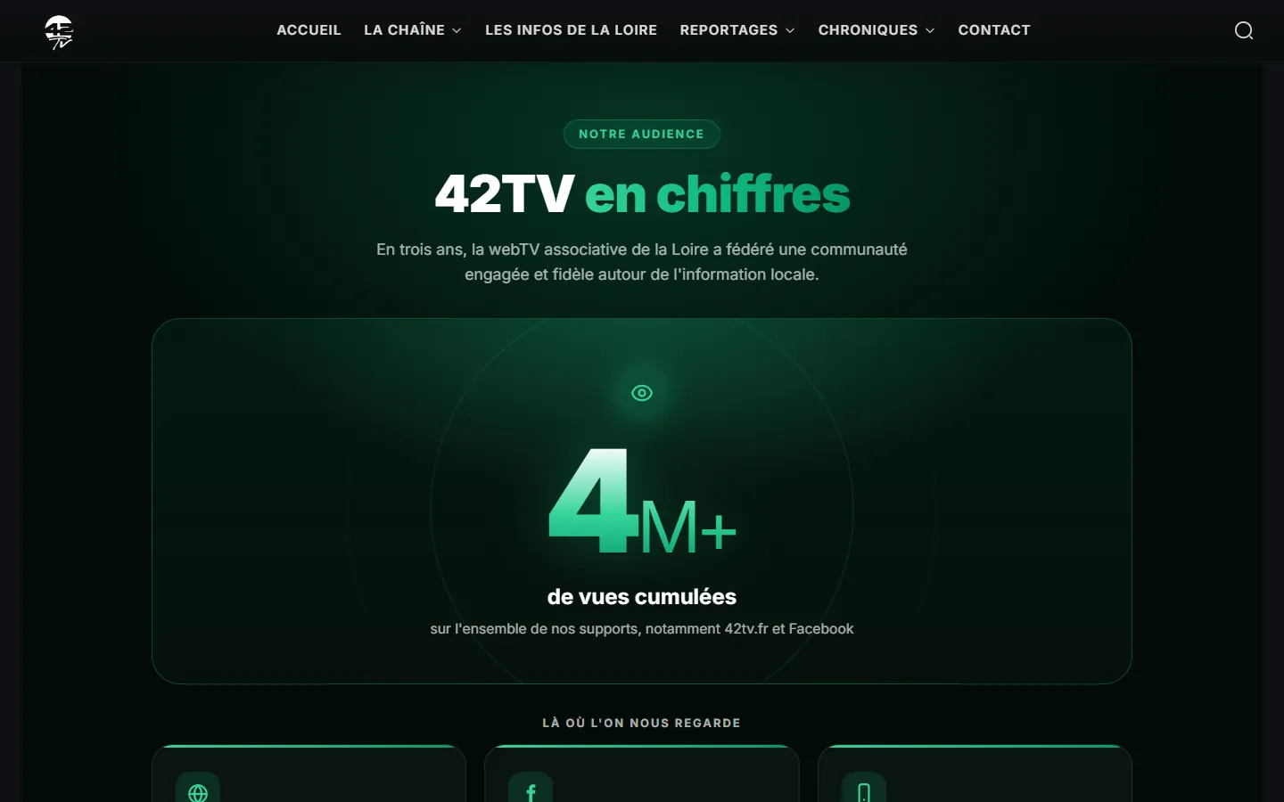 42TV en chiffres, avec compteur de vues en direct