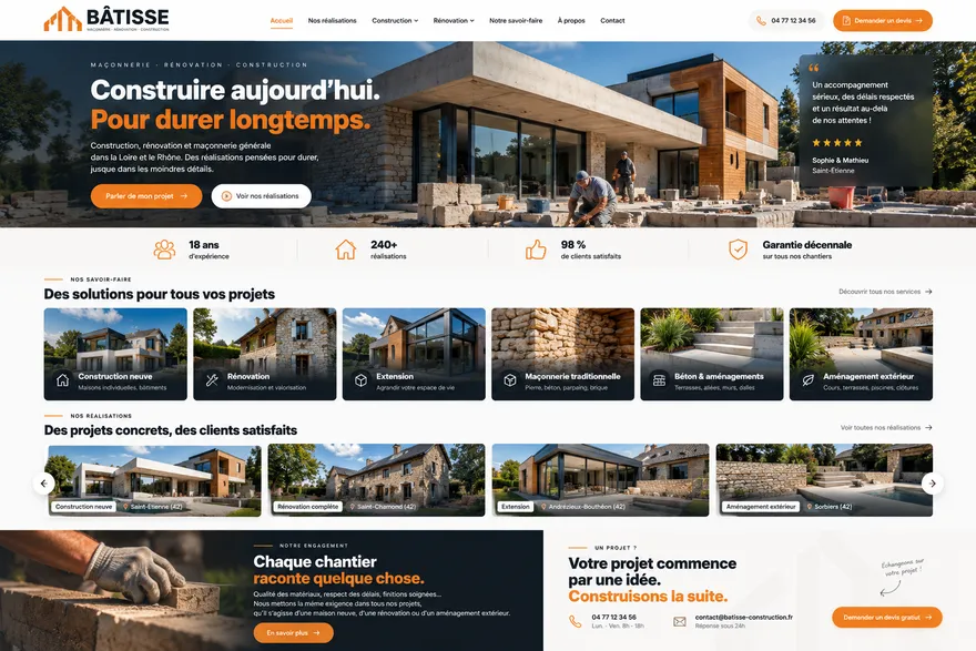 Site de Bâtisse, entreprise de maçonnerie et construction