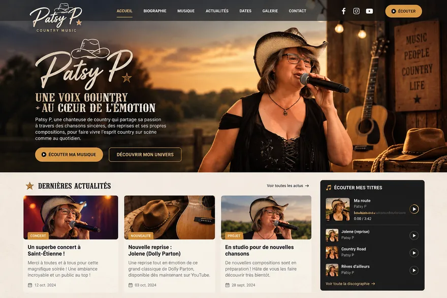 Site officiel de Patsy P, chanteuse de country